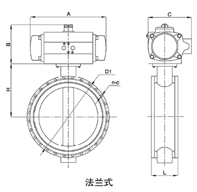船用中心型法蘭氣動(dòng)蝶閥