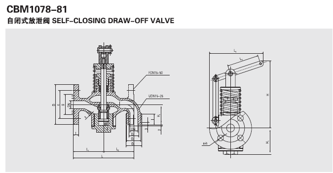 船用日標(biāo)自閉式放泄閥JIS F7398(圖1) 船用日標(biāo)自閉式放泄閥JIS F7398